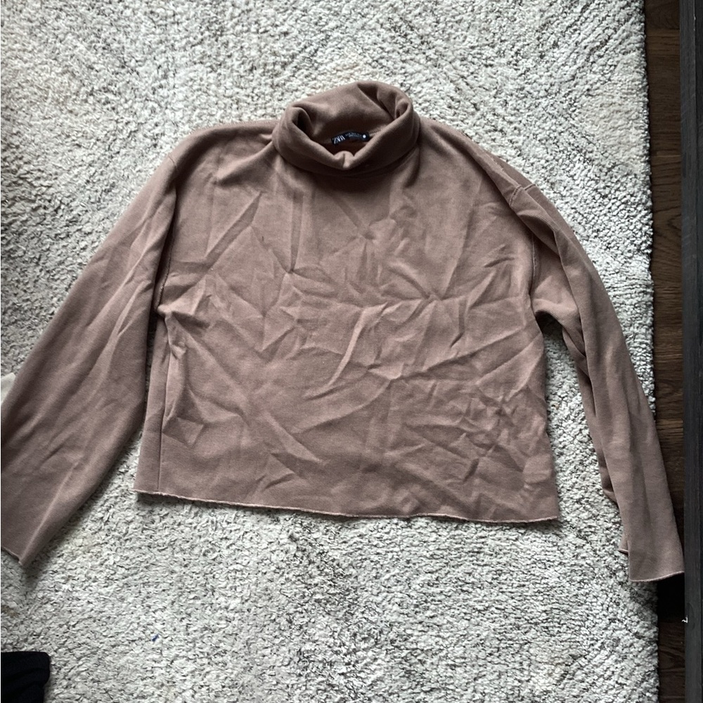 Zara Cropped Turtleneck